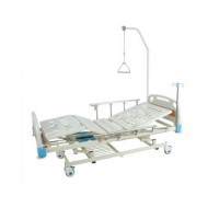 Кровать медицинская функциональная с механическим приводом Е-31 (3функции) ММ-24 с ростоматом и полкой